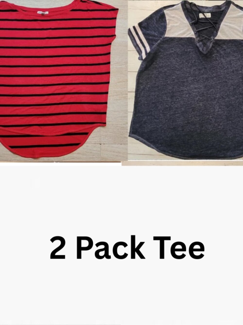 NEW - Lot of 2 - Express Maurices Assorted Women Small Summer Casual T-Shirt Top